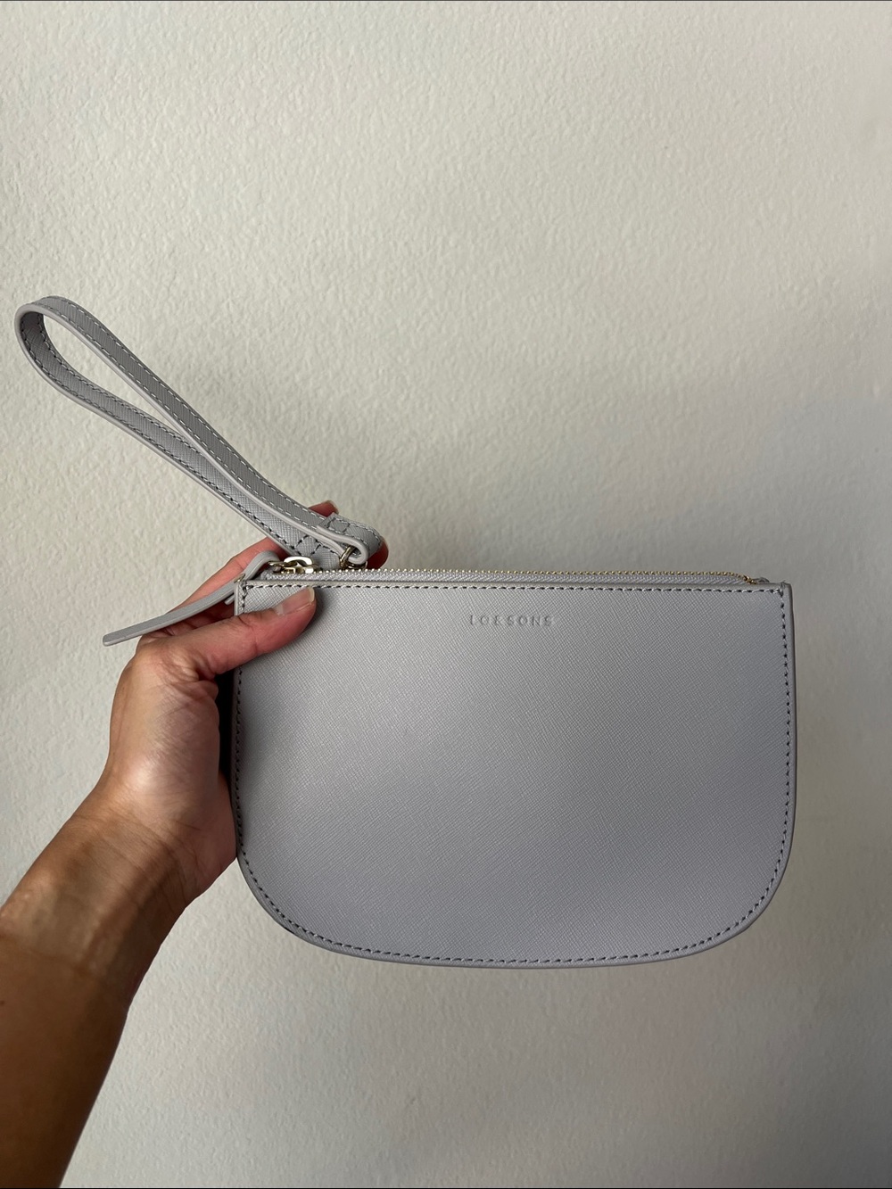 Lo & Sons Waverley 2 Convertible Crossbody Bag - Grey Saffiano Leather